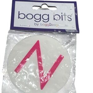 Bogg Bag Bogg Bit bag charm letter "N" charm‎ in pink and white new in package